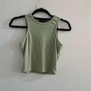 PLT light green crop tank
